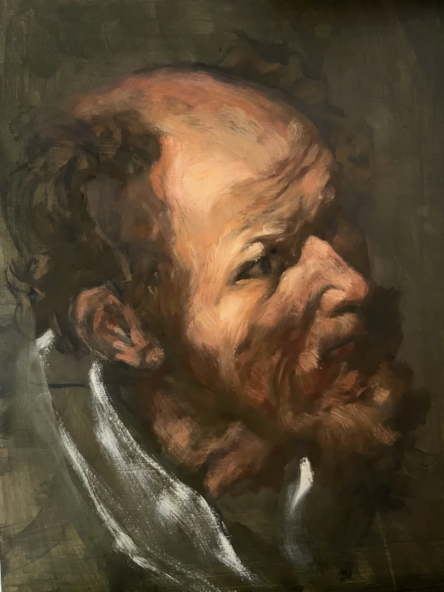 Paula — Óleo · cabeza de anciano