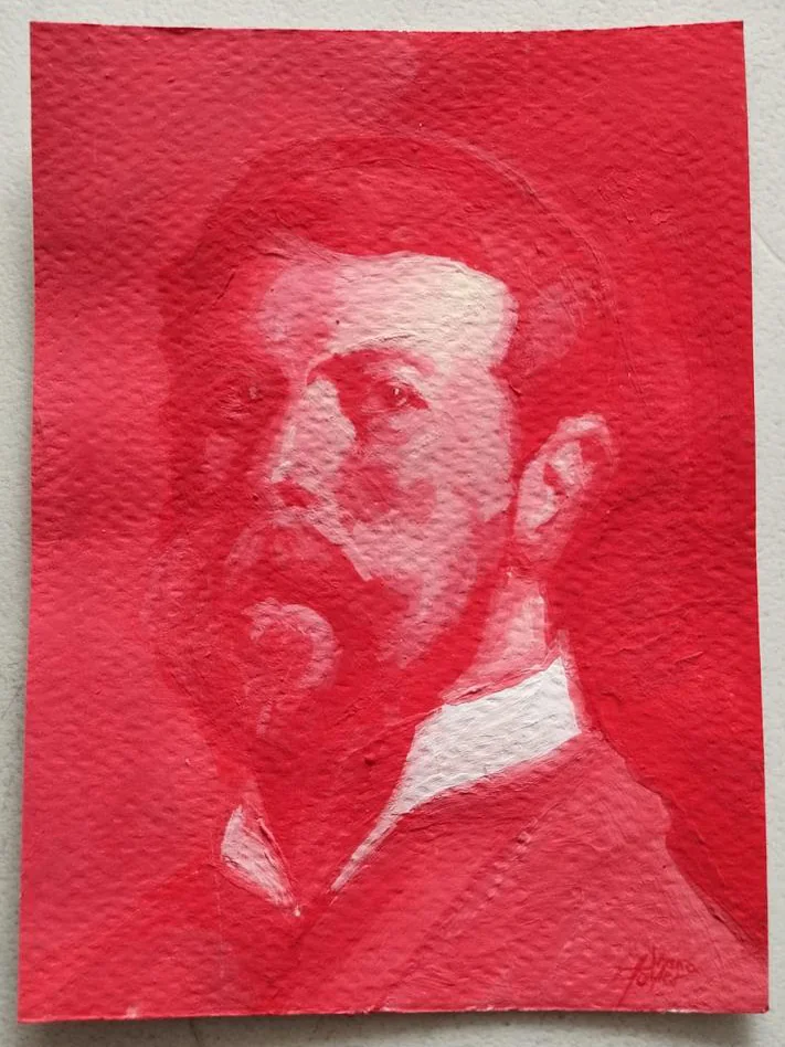 Diana — Acrílico a un color · Autorretrato de John Singer Sargent