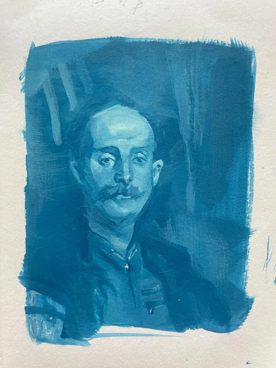 Dhara — Acrílico a un color · General Sir Ian Standish Monteith Hamilton, de John Singer Sargent