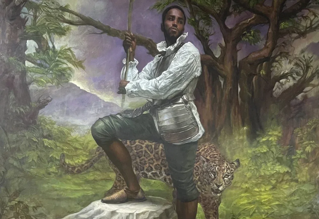 Pintura al óleo de gran formato terminada en el taller