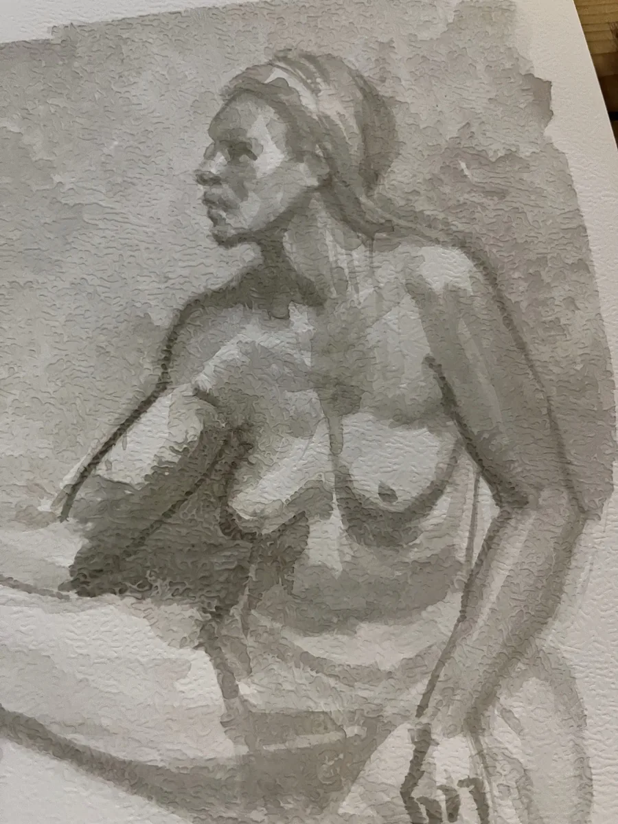 Alumno en sesión de modelo