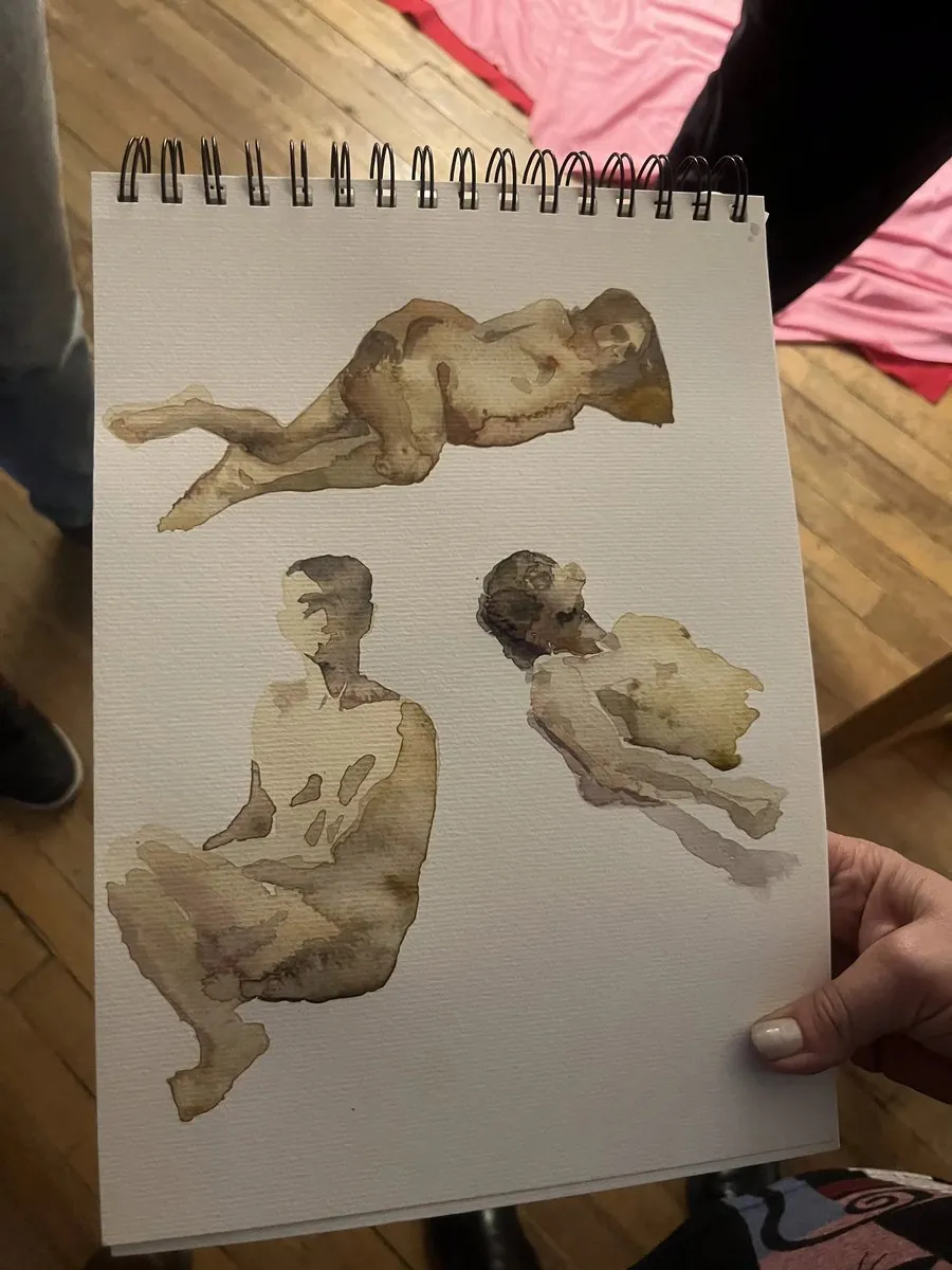 Retrato en cuaderno de bocetos